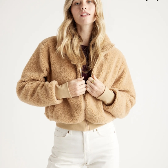 Quince Jackets & Blazers - Quince Hooded Sherpa Jacket